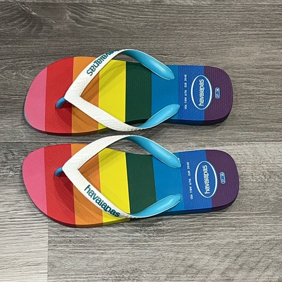 Havianas Top Pride Sole Flip Flops, size 7/8W, 6/7M - Picture 4 of 6